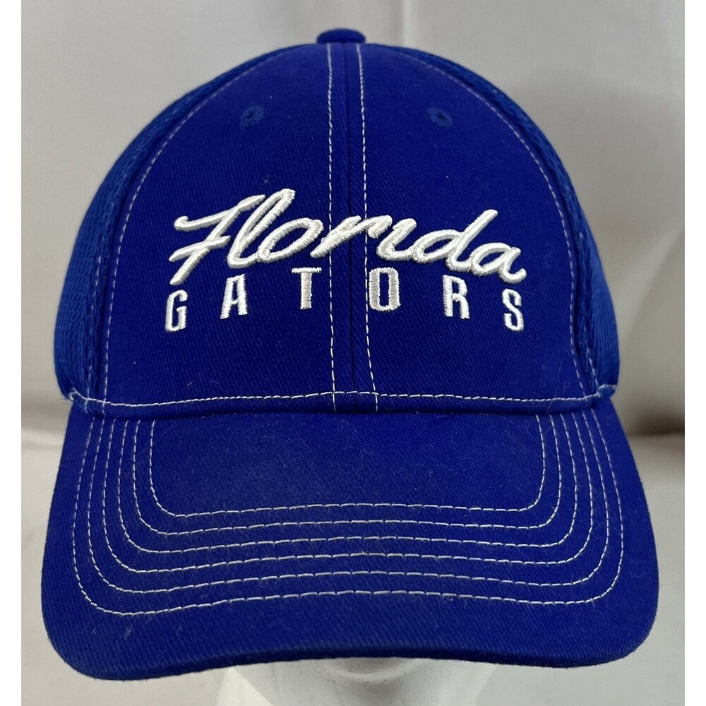 Captivating Headgear Blue Florida Gators Cotton Mesh Back Side Hat Adult